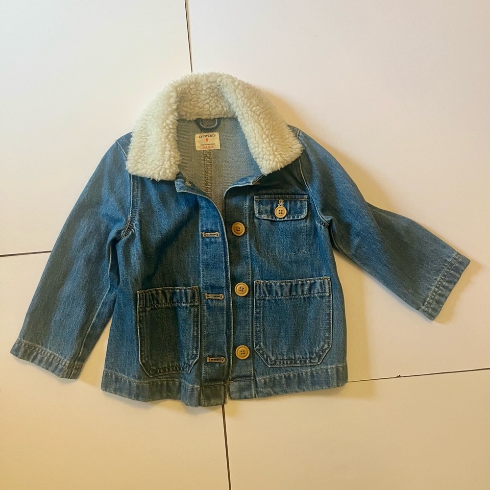 Crewcuts Denim Jacket with Sherpa Collar